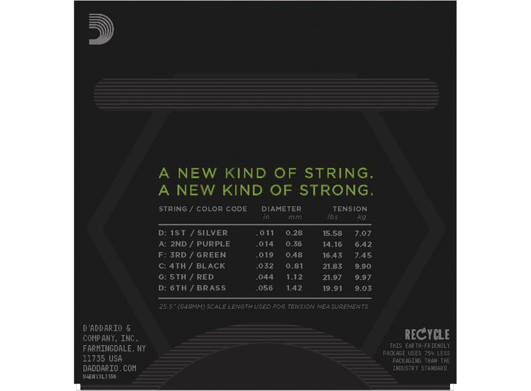 D'addario NYXL1156 El.Gitar Strenger (011-056) 